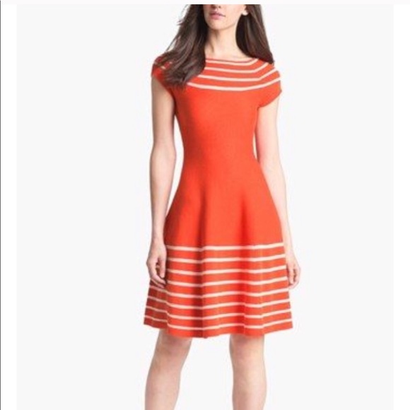 kate spade Dresses & Skirts - Kate Spade Amalia Orange Striped Sweater Dress
